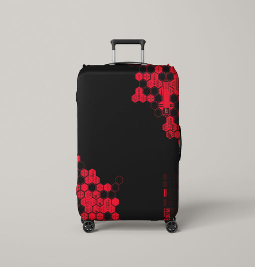 hexagon nerv arena evangelion Luggage Cover | suitcase