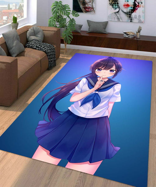 highschool anime Living room carpet rugs