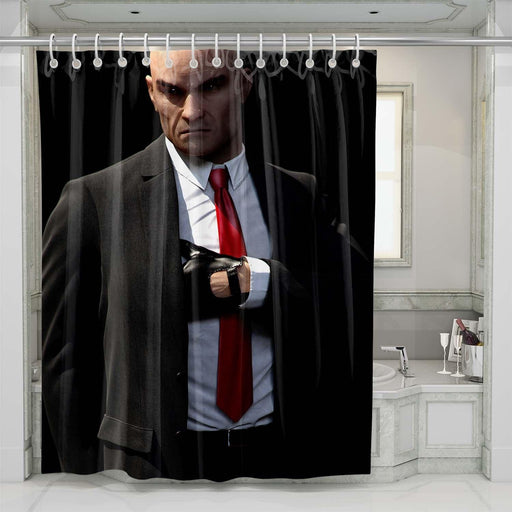 hitman agent 47 shower curtains