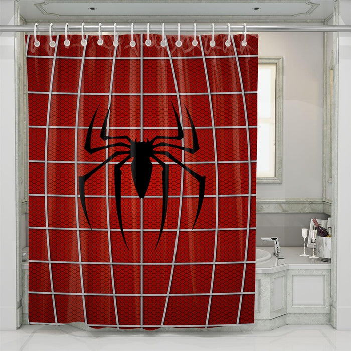 hexagon suit of spiderman shower curtains