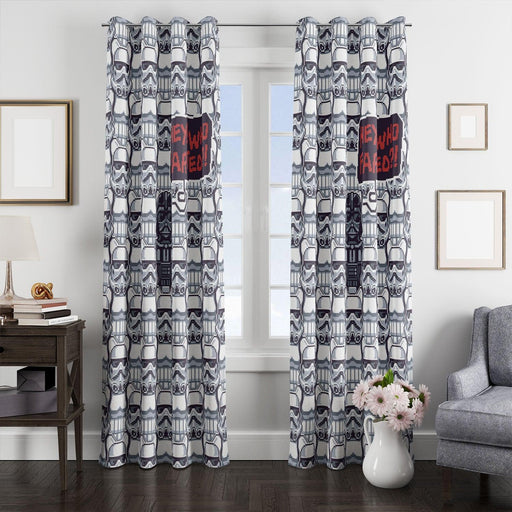 hey who farted pixels darth vader star wars window Curtain