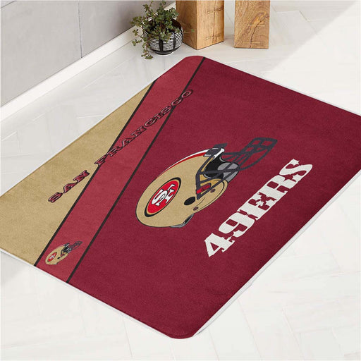 san francisco 49ers logo helm bath rugs