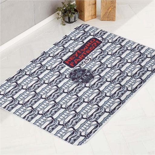 hey who farted pixels darth vader star wars bath rugs