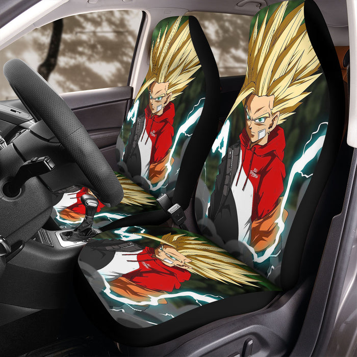 hypebeast yellow hair thunder dragonball Car Seat Covers