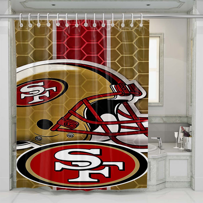 san francisco 49ers logo shower curtains