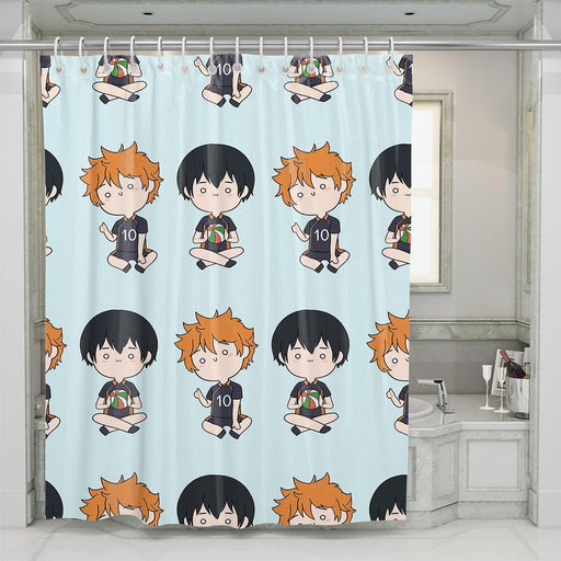 hinata an kageyama karasuno shower curtains