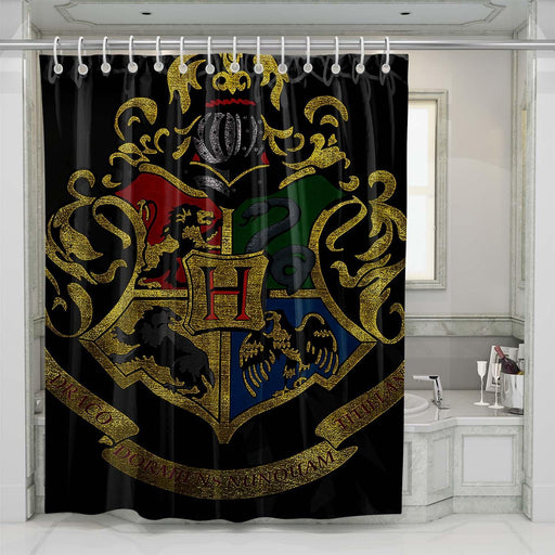 hogwarts logo harry potter shower curtains