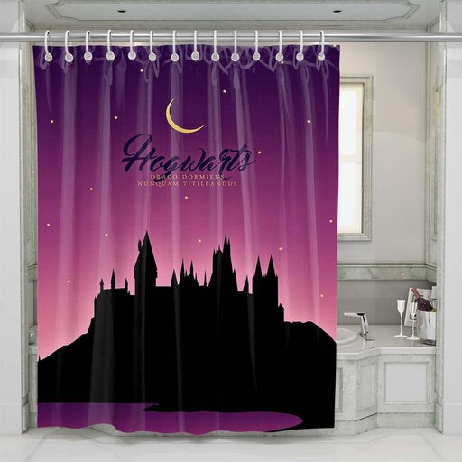 hogwarts silhouette shower curtains