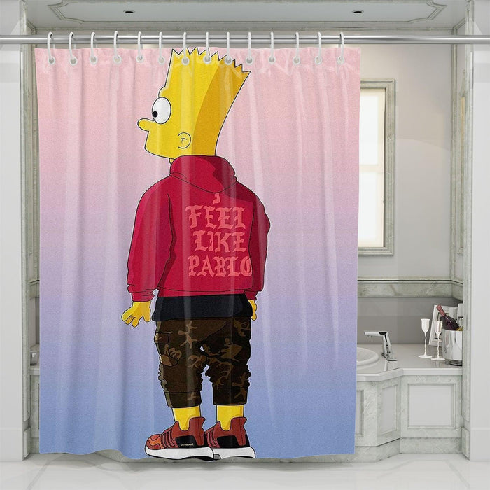 i feel like pablo streetwear simpsons shower curtains