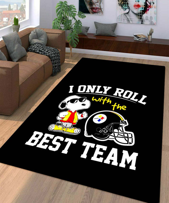 i only roll with the best team Living room carpet rugs