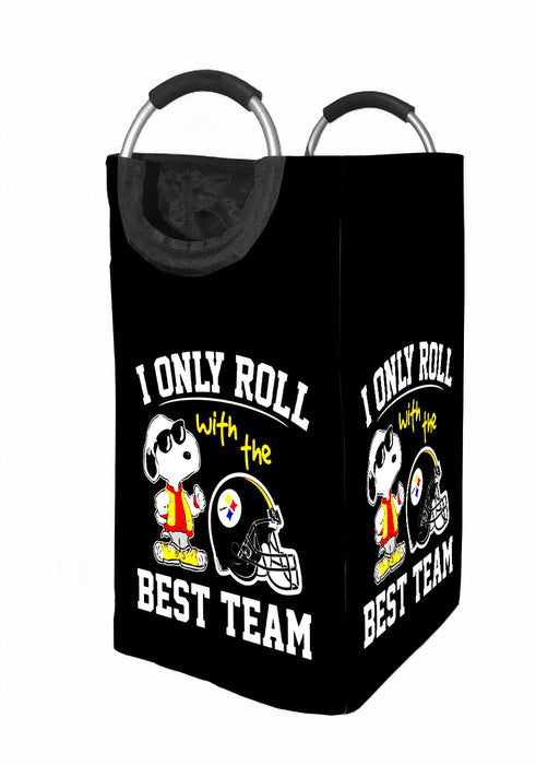 i only roll with the best team Laundry Hamper | Laundry Basket