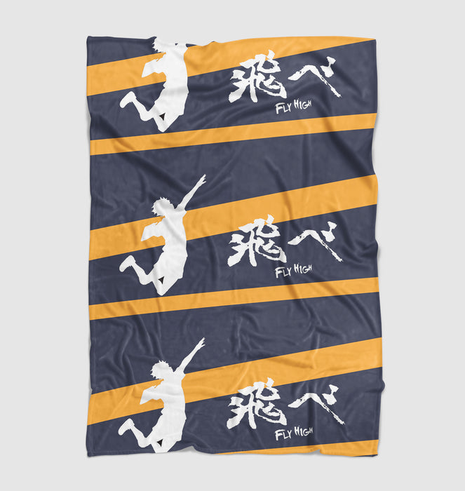 hinata shoyo jumping fly high Ultra soft fleece blanket