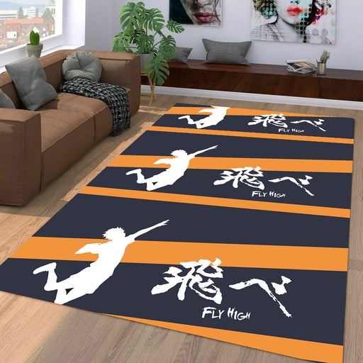 hinata shoyo jumping fly high Living room carpet rugs