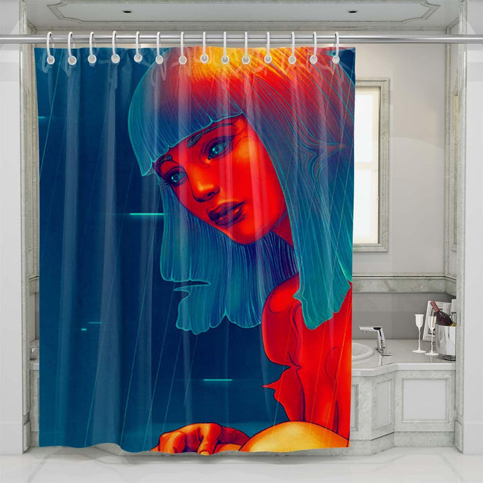 hologram girl blade runner 2049 shower curtains