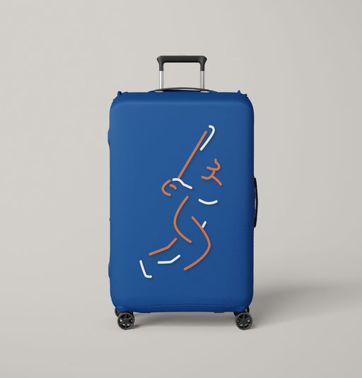 icon player mets line Luggage Covers | Suitcase