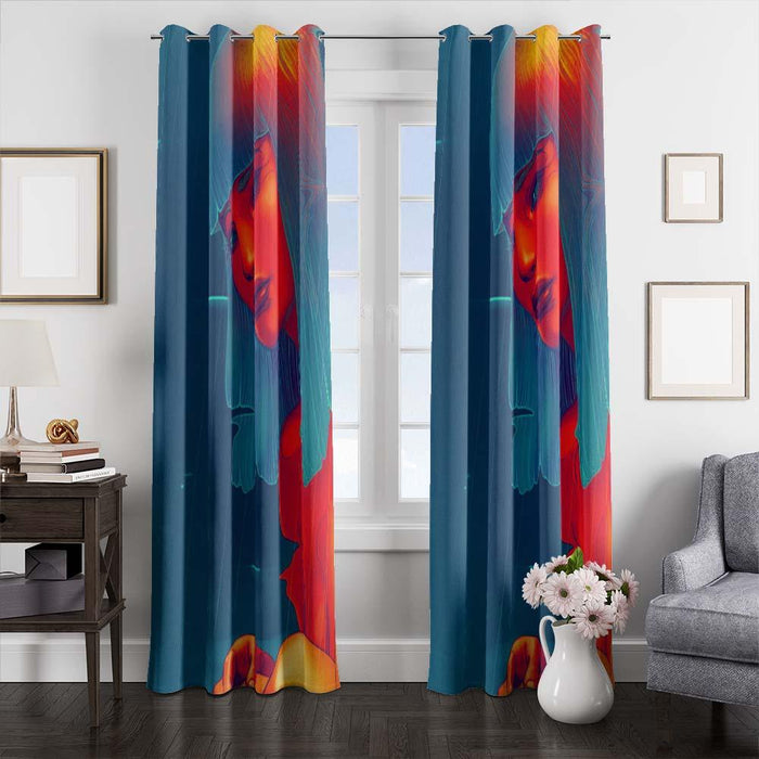 hologram girl blade runner 2049 window curtains