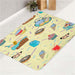 holiday with sweet food bath rugs