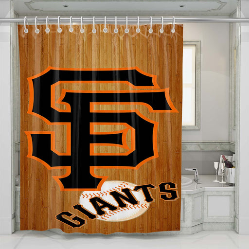 san francisco giants 2 shower curtains