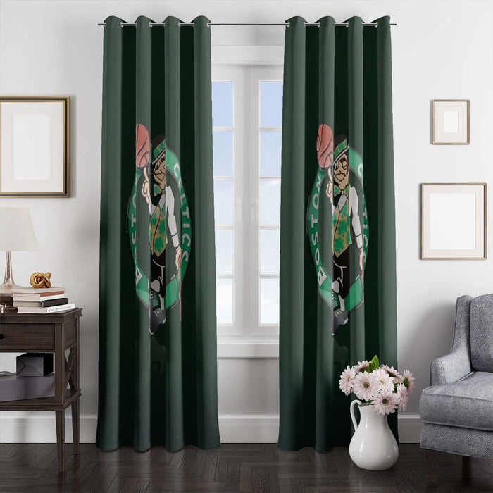 icon logo boston celtics window Curtain