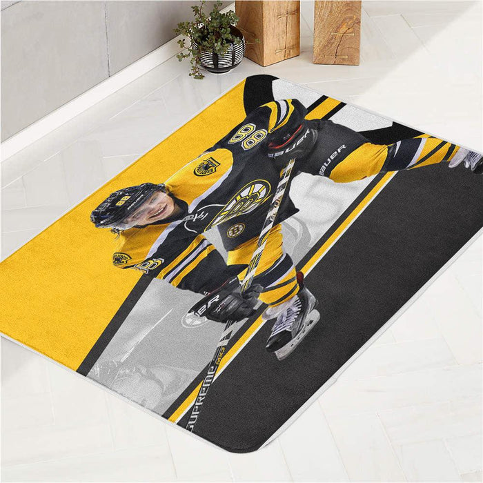 iconic color boston bruins player bath rugs