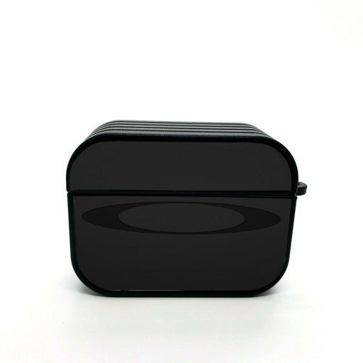 icon oakley logo oval black airpod case