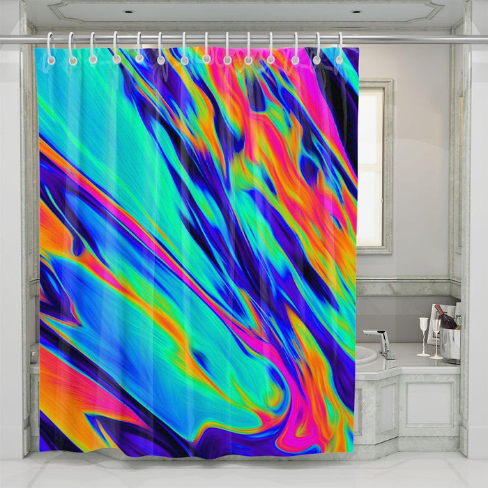 hologram rainbow light paper shower curtains