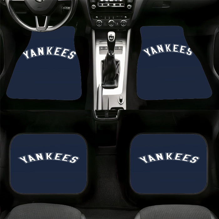 iconic font new york yankees Car floor mats Universal fit