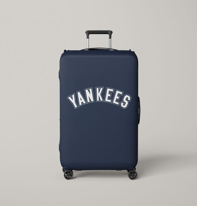 iconic font new york yankees Luggage Covers | Suitcase