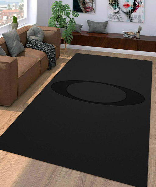 icon oakley logo oval black Living room carpet rugs