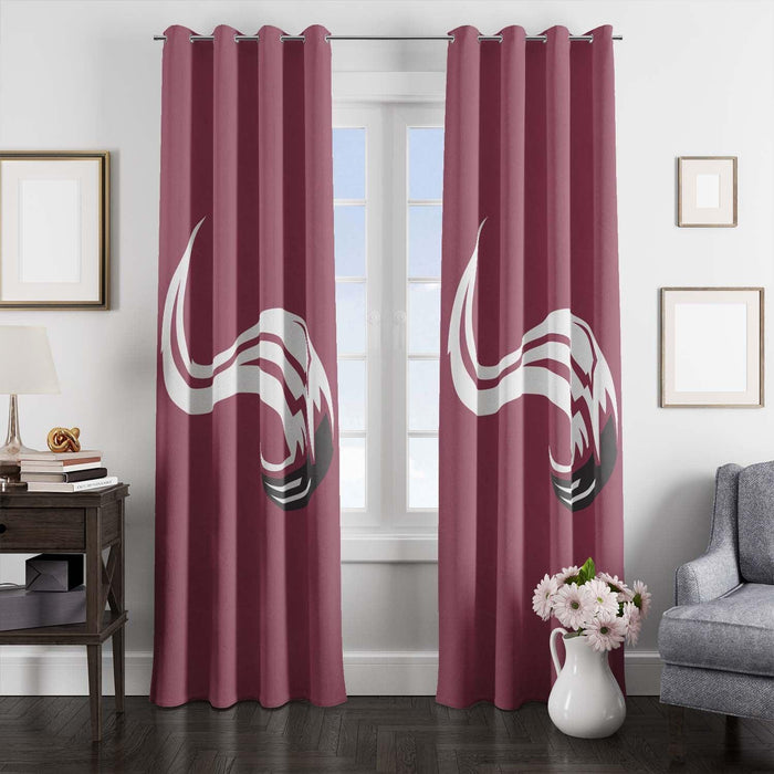 icon vector of nhl team maroon window Curtain