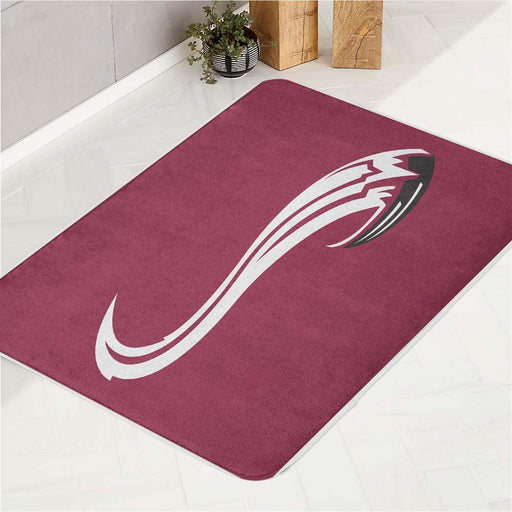 icon vector of nhl team maroon bath rugs