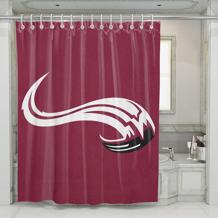 icon vector of nhl team maroon shower curtains