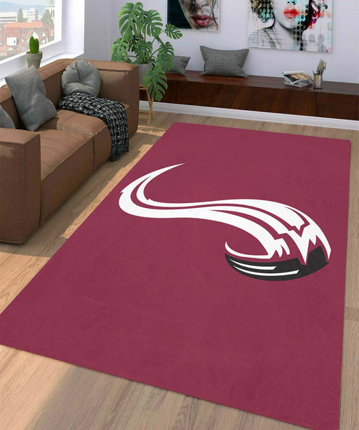 icon vector of nhl team maroon Living room carpet rugs