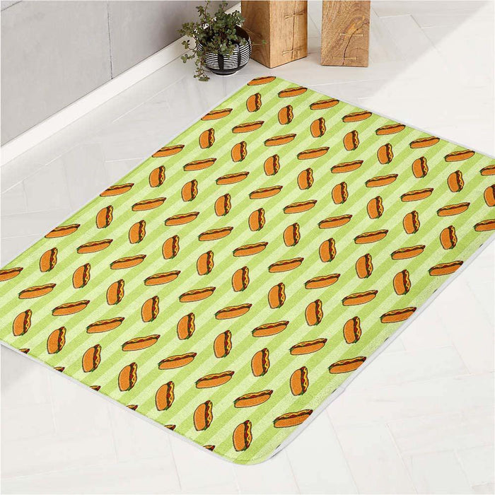 hotdogs cartoon creative food bath rugs