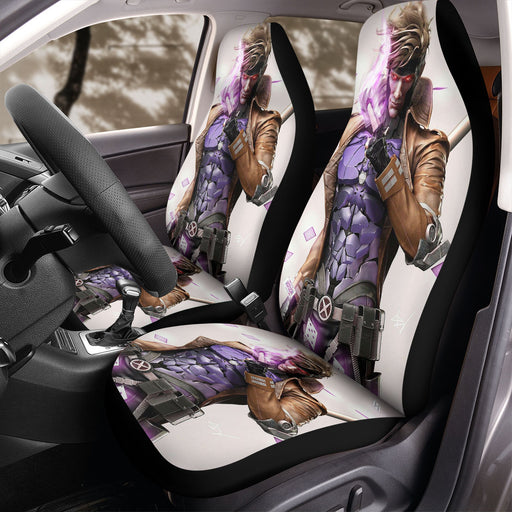 illustration of gambit marvel Car Seat Covers