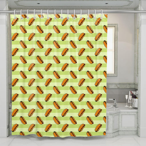 hotdogs cartoon creative food shower curtains