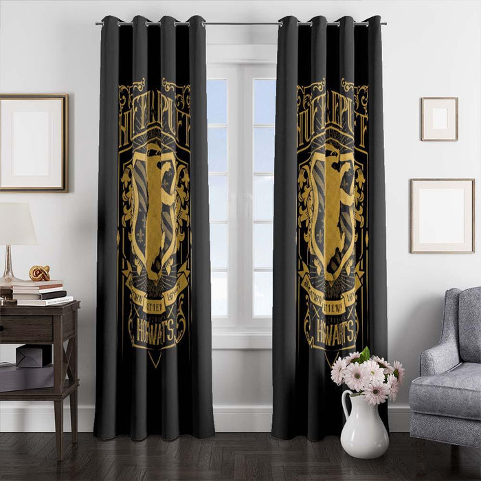 hufflepuff harry potter gold window curtains