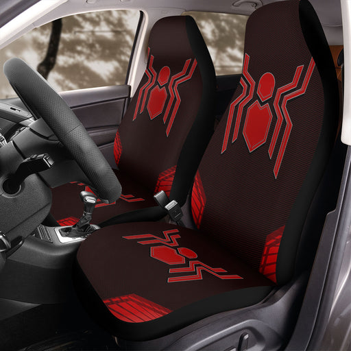 illustration suit of spiderman far from home Car Seat Covers