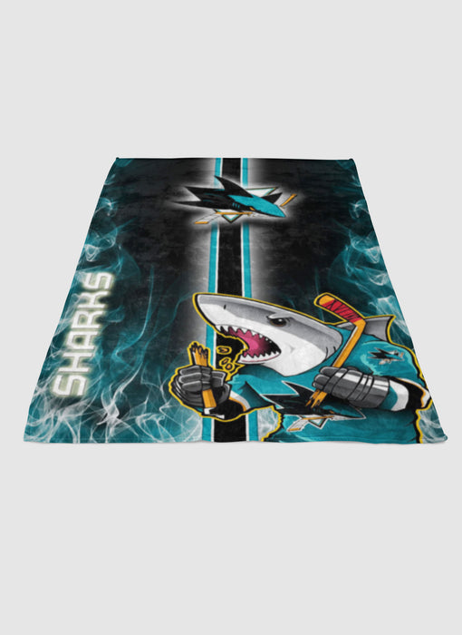 SAN JOSE SHARKS 2 soft fleece blanket