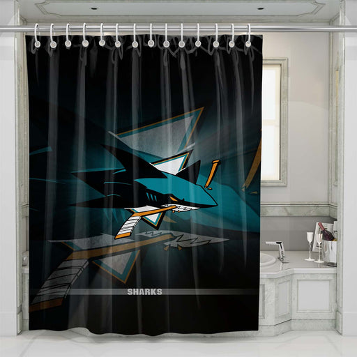 san jose sharks 3 shower curtains