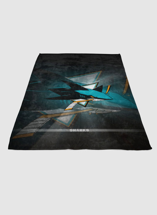 San jose Sharks 3 soft fleece blanket