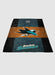 San Jose Sharks logo blue green soft fleece blanket