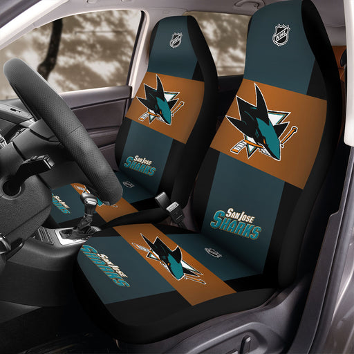 San Jose Sharks logo blue green Car Seat Covers