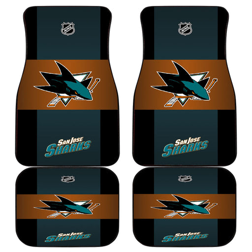 San Jose Sharks logo blue green Car floor mats Universal fit