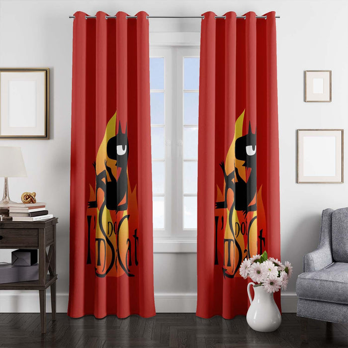 im not sad cat disenchantment window Curtain