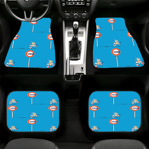 how far sonic the hedgehog running Car floor mats Universal fit