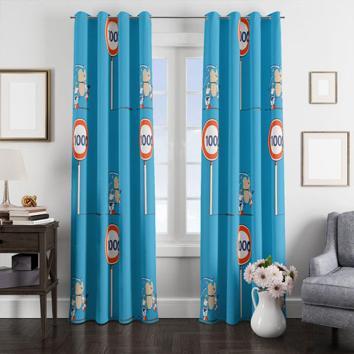 how far sonic the hedgehog running window Curtain