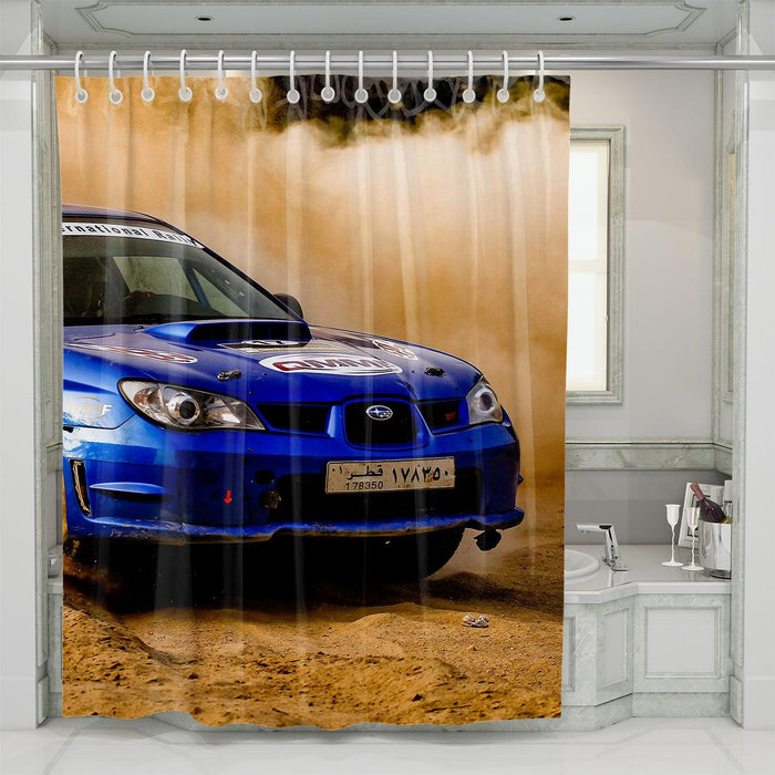 in desert car racing so extreme shower curtains