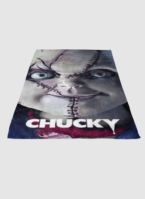 scary chucky doll 2 soft fleece blanket