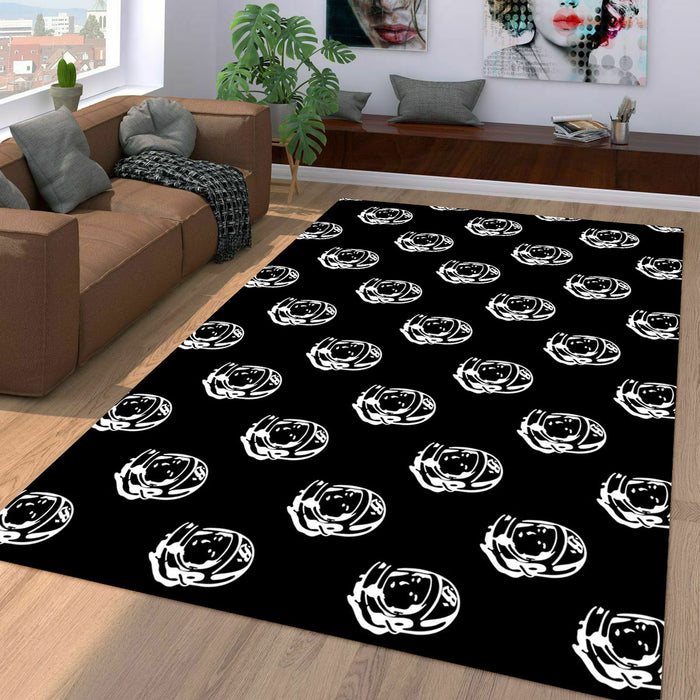 hypebeast bape monochrome human Living room carpet rugs